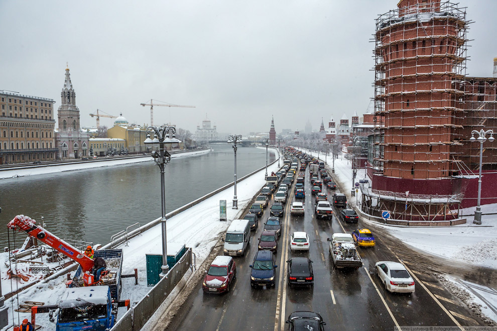 Москва после снегопада