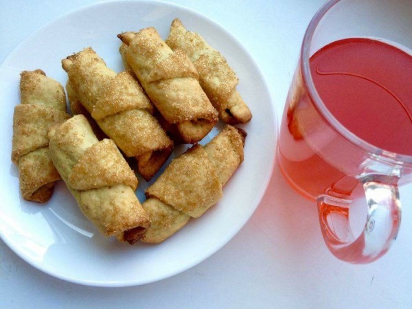 Вкусные твороженные рогалики Вкусные твороженные рогалики