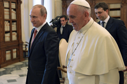 Владимир Путин и Папа Римский Франциск