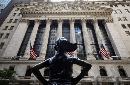 The front facade of the New York Stock Exchange (NYSE) is seen in New York City, New York, U.S., June 26, 2020. REUTERS/Brendan McDermid