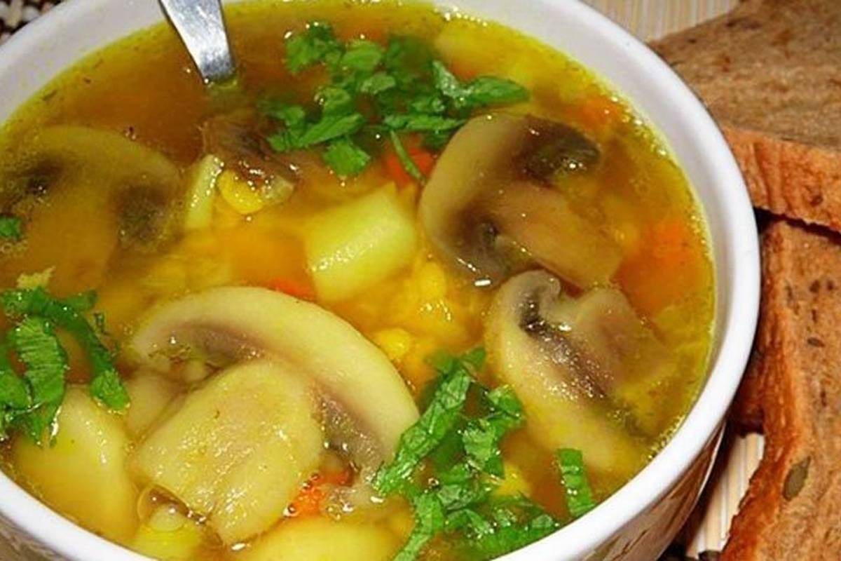 Суп с белыми грибами Гала-Гала