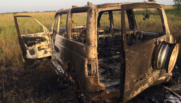 УАЗ требует деньги с водителя сгоревшего внедорожника «Патриот» (9 фото)