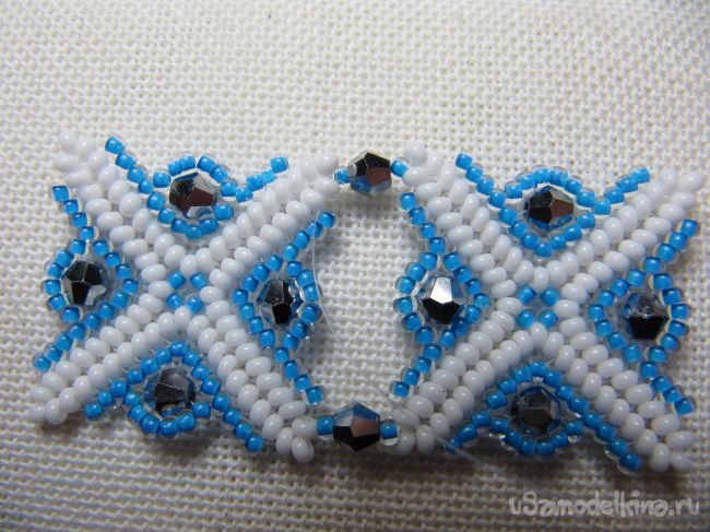 Браслет из бисера «Снежная королева» 