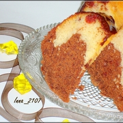 Мраморный кекс с вишней