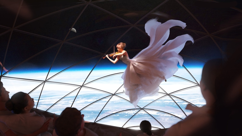 ​Космические туристы слушают концерт в салоне космического корабля (в представлении художника). SpaceX aboutspacejornal.net - Туристом на орбиту | Warspot.ru