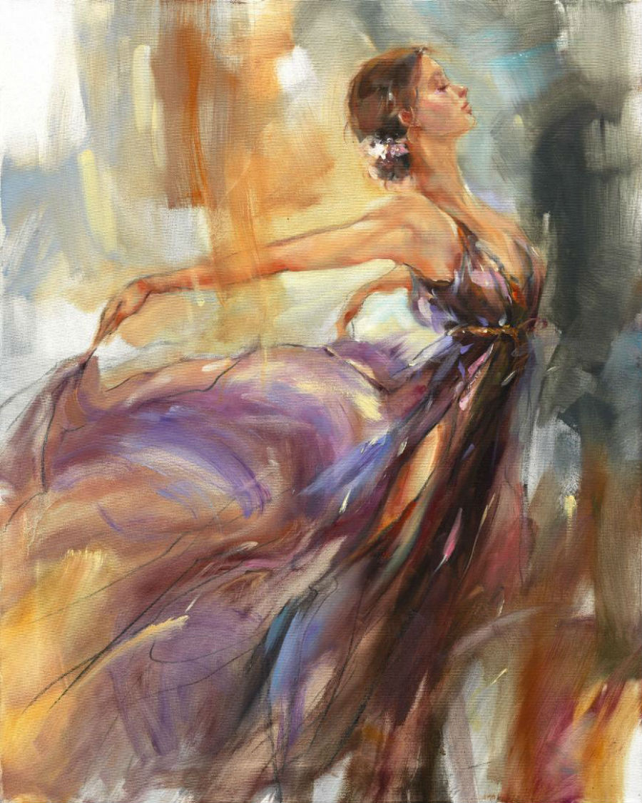 Женщина счастлива, когда живёт танцуя... живопись
