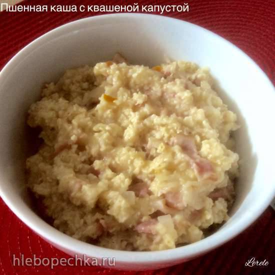 Пшенная каша с квашеной капустой