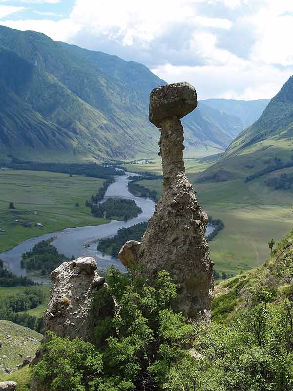 Урочище Аккурум каменные грибы