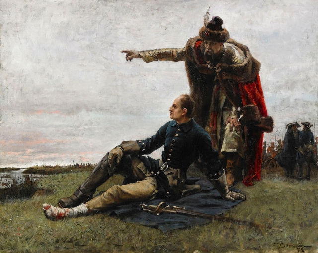 Густав Седерстрем. Карл XII и гетман Мазепа на берегу Днепра. 1880