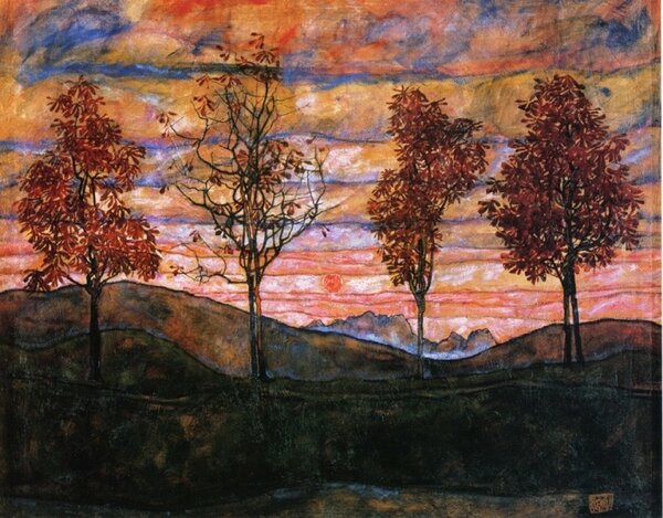 Четыре дерева, 1917