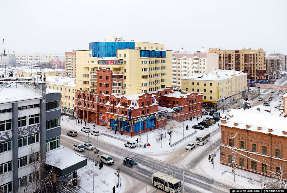 Один из самых «холодных» городов Земли с высоты