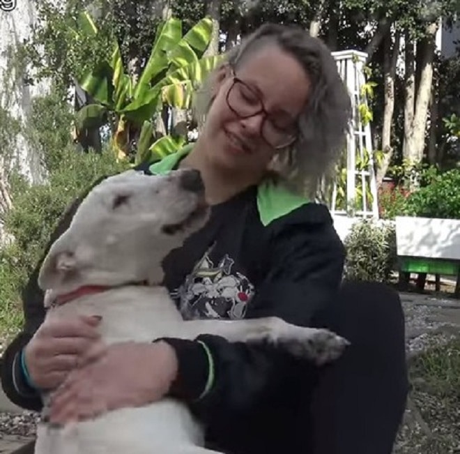 Пес с девушкой