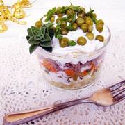 Оливье с печенью