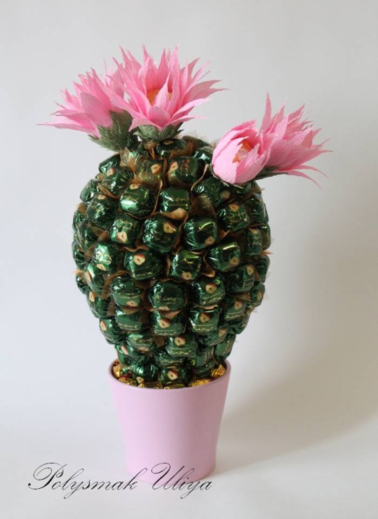 КАКТУСЫ ИЗ КОНФЕТ КАКТУСЫ ИЗ КОНФЕТ handmake