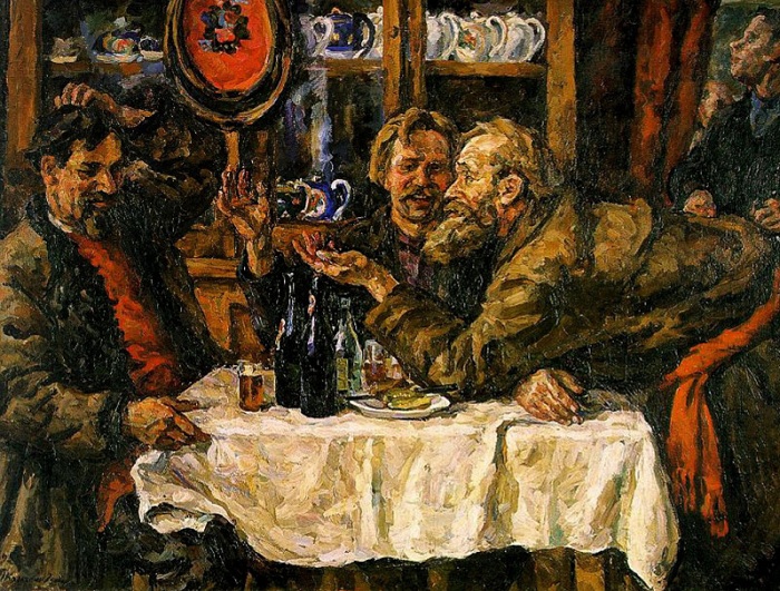 Новгородцы.1925 год.  Автор: П. П. Кончаловский.