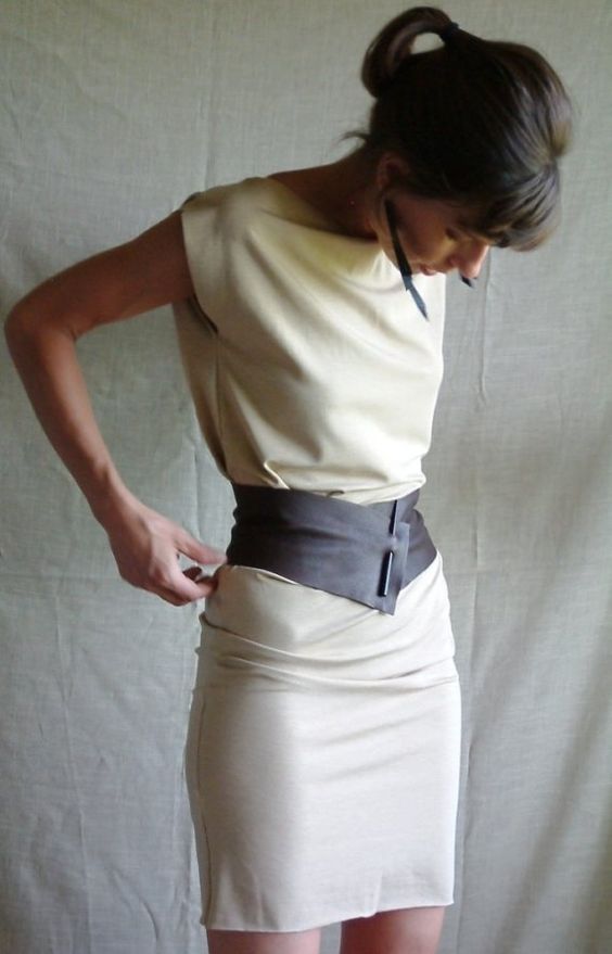 Demi-Corset Wide Leather Belt--Made to Measure: 