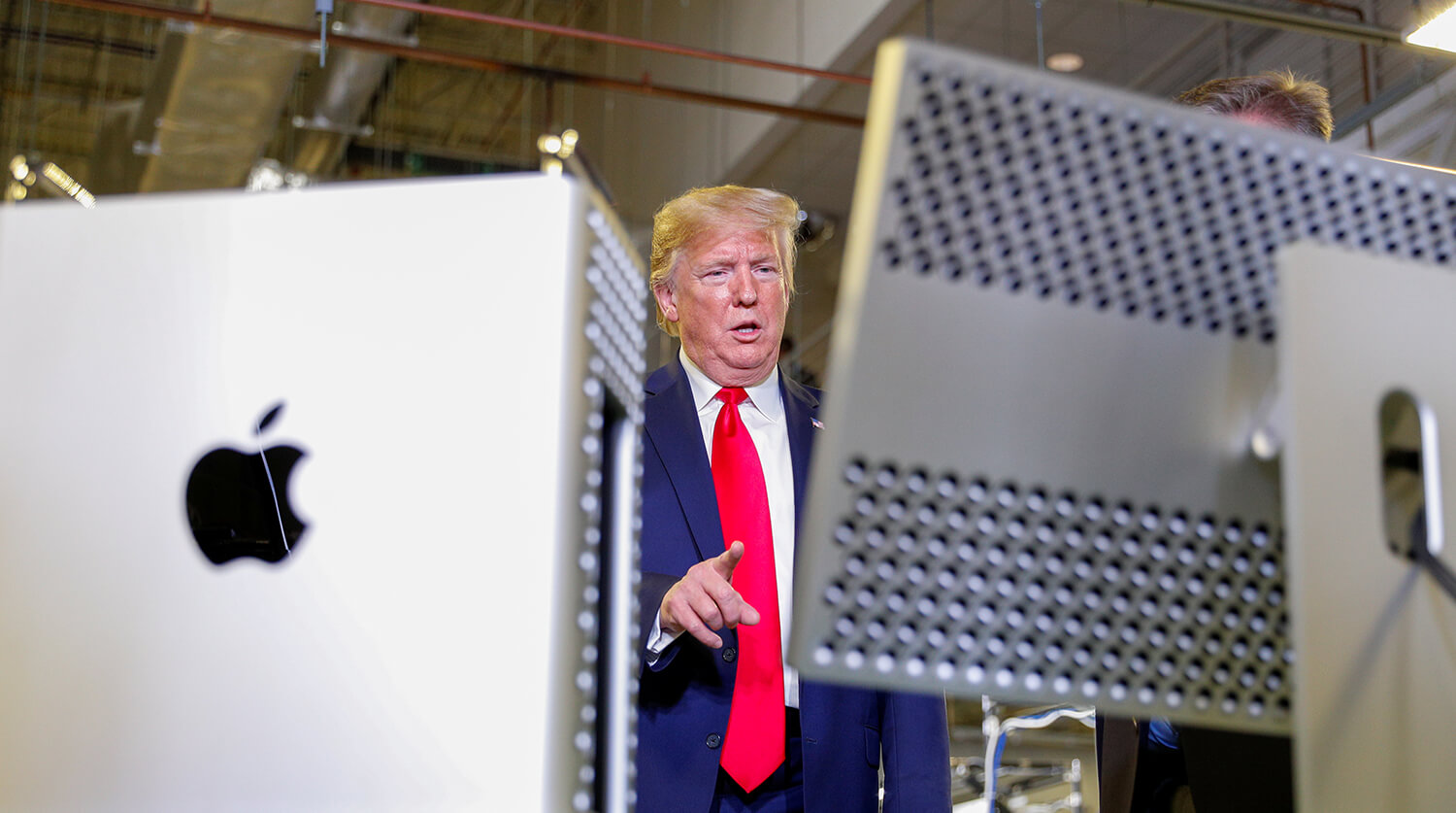 U.S. President Trump tours Apple Computer plant in Austin, Texas