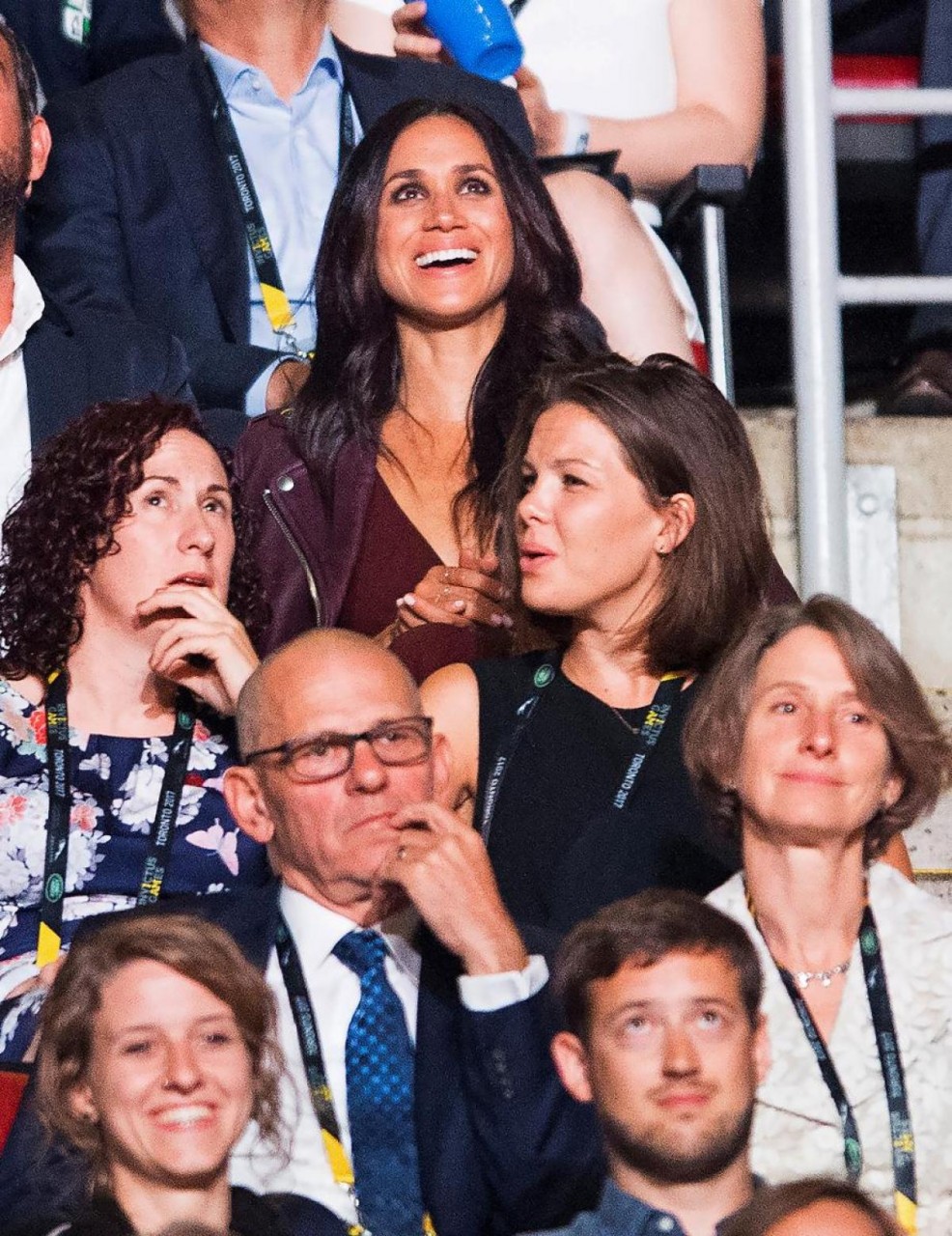 This marks the first time Markle has appeared at a public event with Prince Harry.