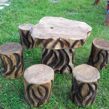 Мебель и предметы интерьера из коряг, веток, корней и другой необработанной древесины