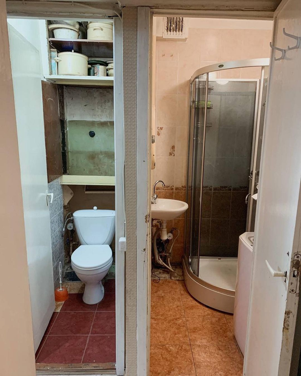 Из хрущевского раздельного санузла - прекрасную ванную комнату на 3 квадратных метрах