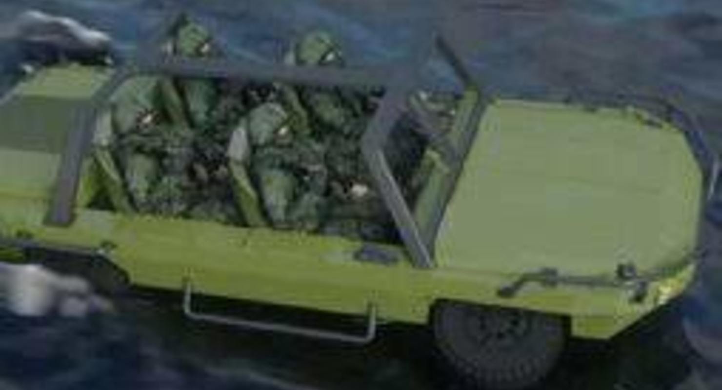 Завод «КРИЗО» представил автомобиль-амфибию для российской морской пехоты