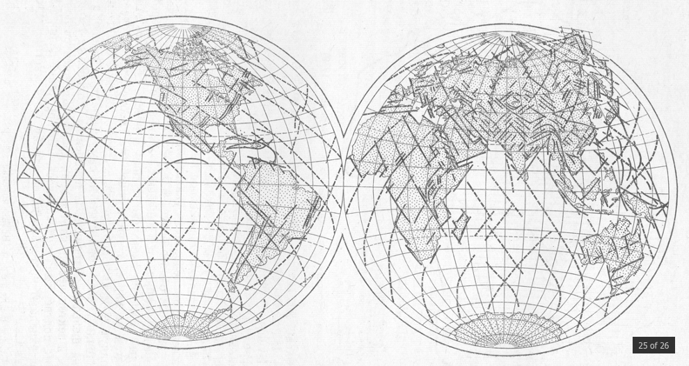 Рисунок 12б – Сетка планетарной трещиноватости земной коры