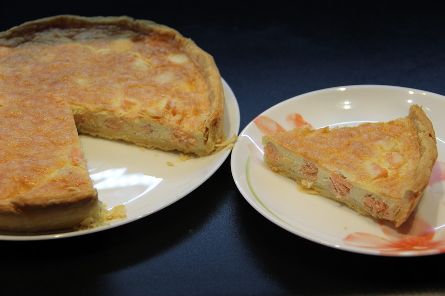 Пирог «Киш Лорен» с солёной начинкой (сёмга)