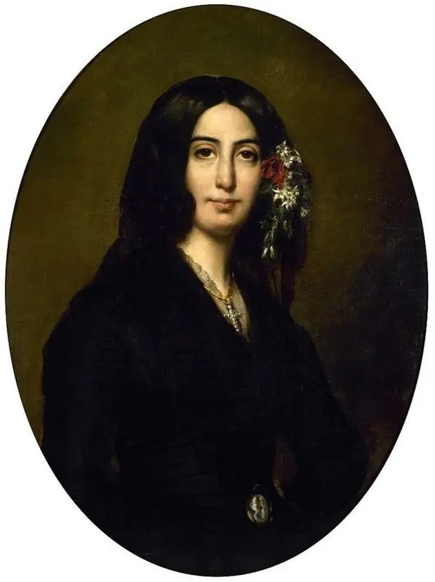 1. Огюст Шарпантьё. Портрет Жорж Санд. 1838 год. Аврора Дюпен прибыла в Париж 4 января 1831 года.-2