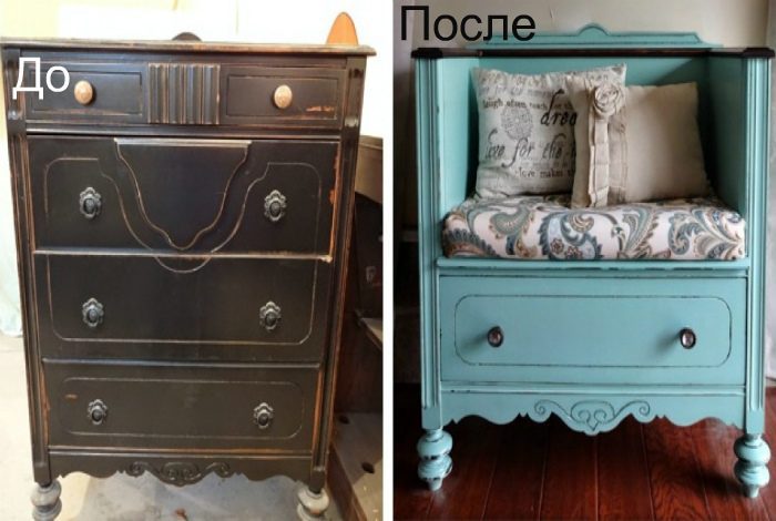 Интересные идеи переделки старой мебели