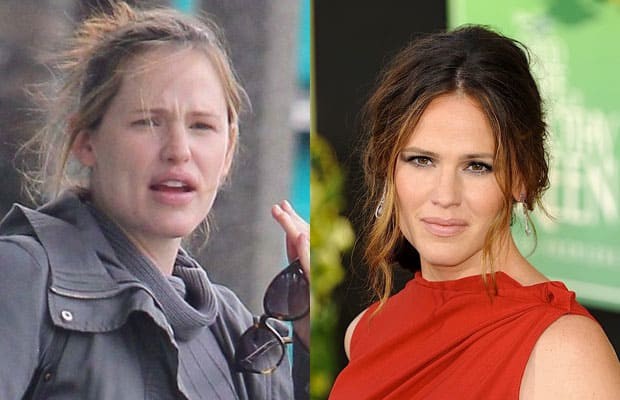 Дженнифер Гарнер девушки, до и после макияжа, знаменитости, фото