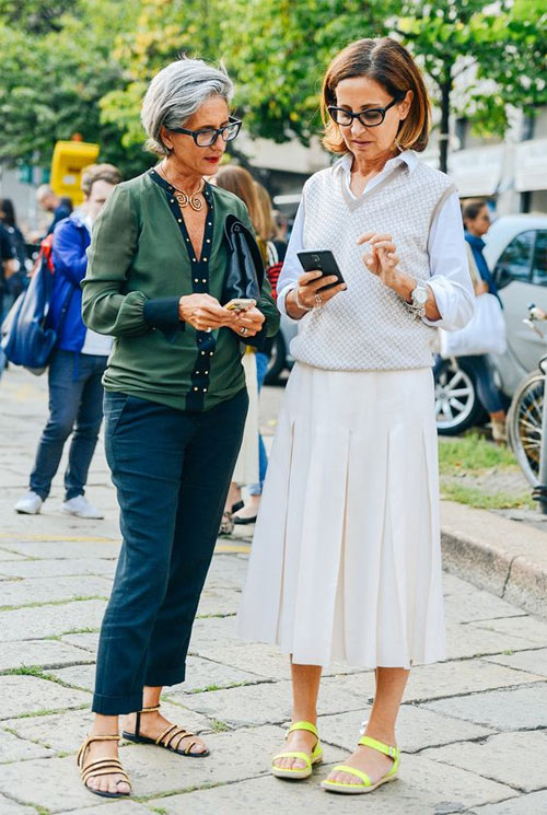 Модные луки для лета и осени 2017 демонстрируют женщины 50+