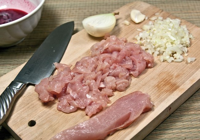подготовка начинки для куриного киббе подготовка начинки для куриного киббе