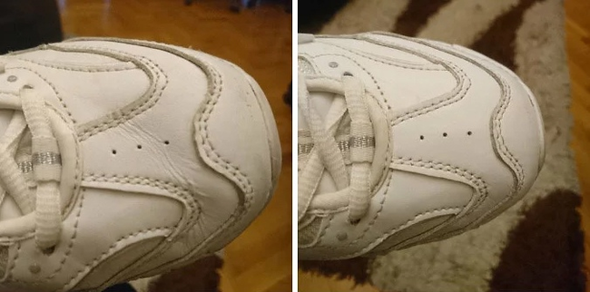 Девушка рассказала о простом способе, который поможет разгладить складки на обуви обувь,полезные советы,рукоделие,своими руками,умелые руки