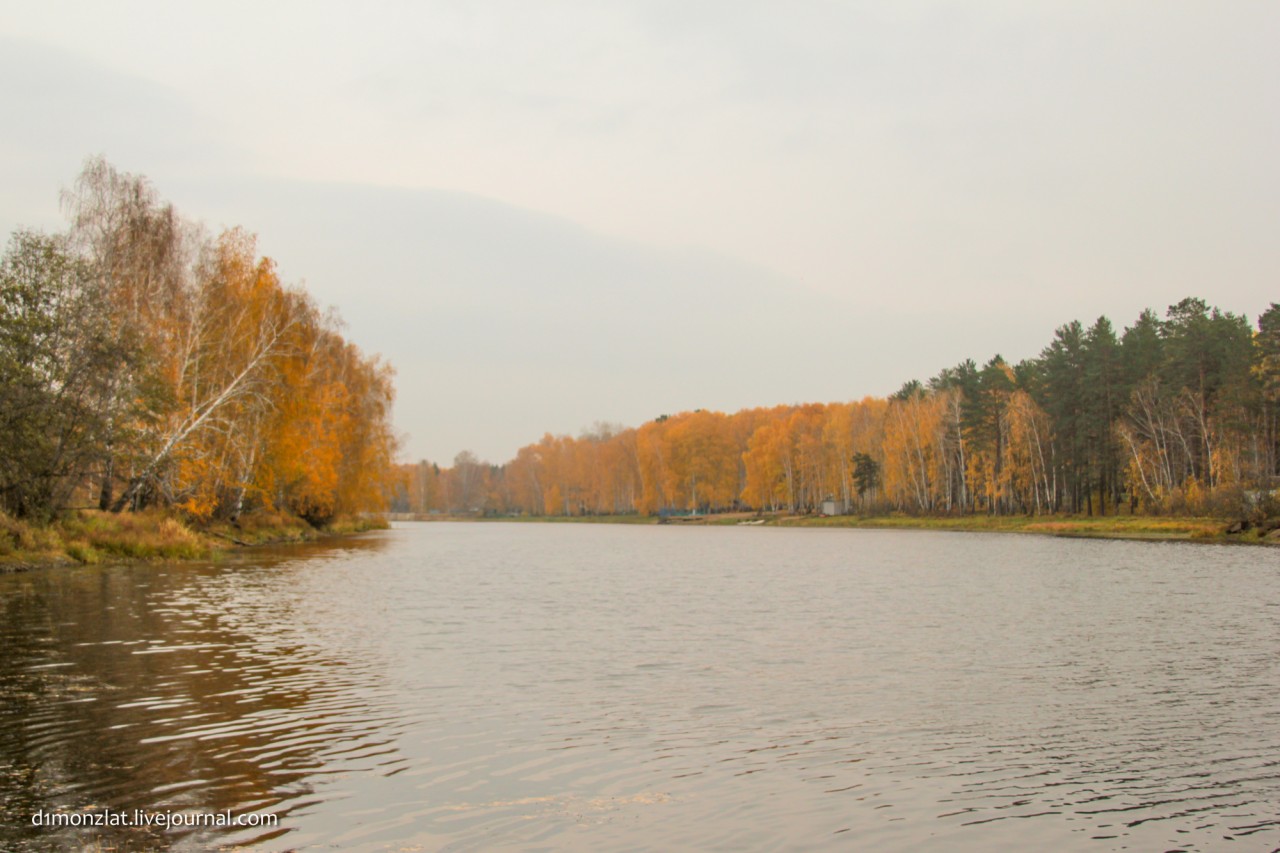 Карагайский Бор пруд осенью