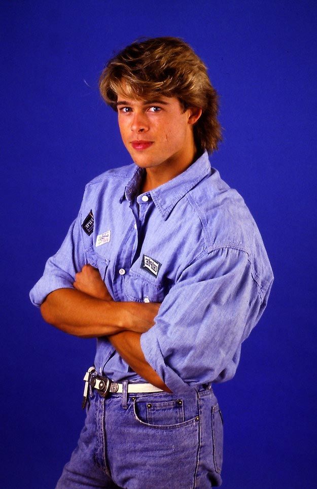 23-летний Брэд Питт, Брэд Питт 1987, Kathy Amerman 1987, brad pitt 1987