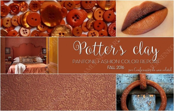 коллаж с оттенком Potter's Clay