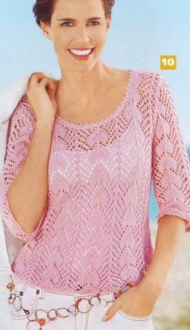 Ажурная кофта