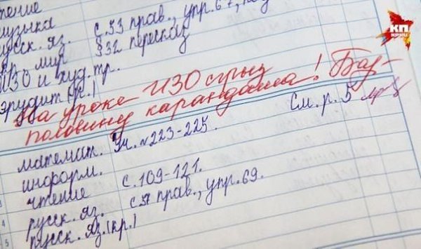 Самые смешные замечания из дневников учеников школы