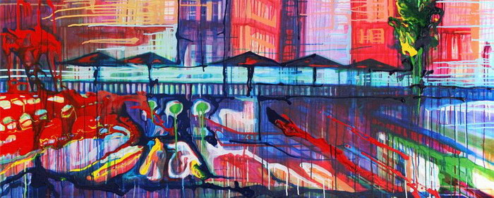 Девушка пишет картины пальцами, отказываясь от использования кистей 