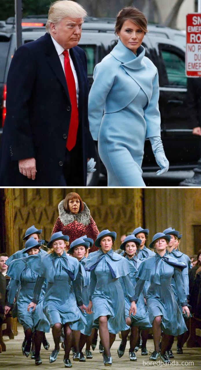 Мелания Трамп или девушки из школы волшебства "Шармбатон"? мода, нелестные сравнения, смешно, фото