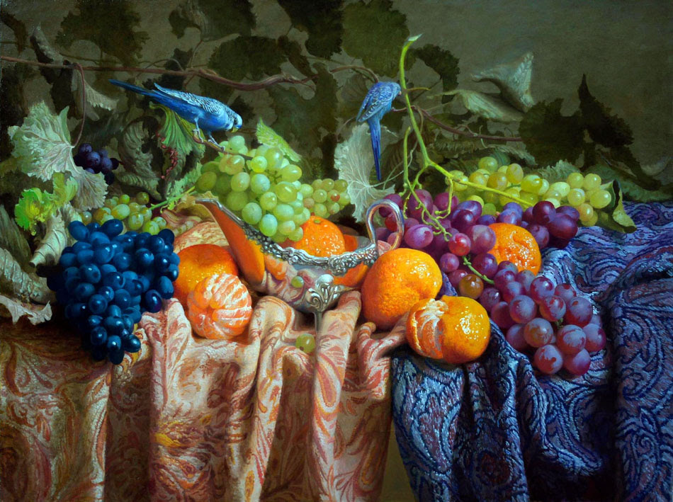 Художник Александр Саидов. Луч солнца в каждой грозди винограда