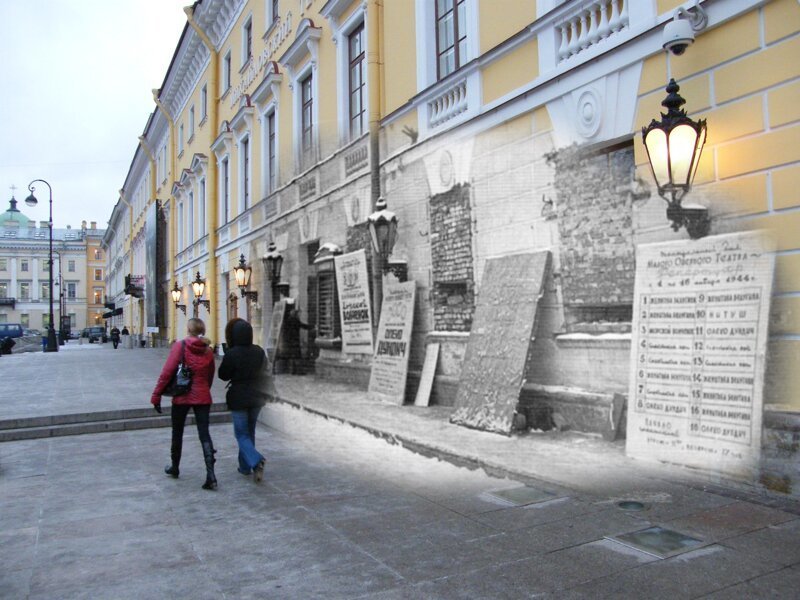 Ленинград 1944-2009 Площадь искусств. Михайловский театр блокада, ленинград, победа