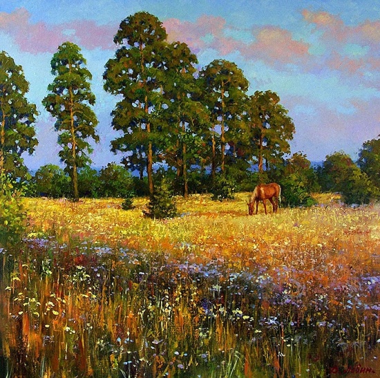 Художник Дмитрий Левин. Вдали от суеты, в тиши аллей, на деревенских улицах весенних Художник Дмитрий Левин. Вдали от суеты, в тиши аллей, на деревенских улицах весенних