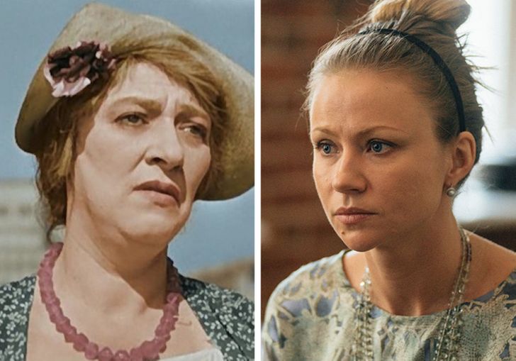 Снимки советских и современных актрис в одном и том же возрасте