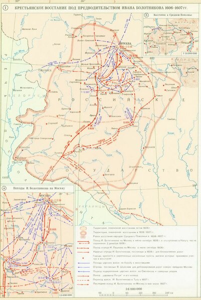 Карта «восстания» Болотникова / konturmap.ru