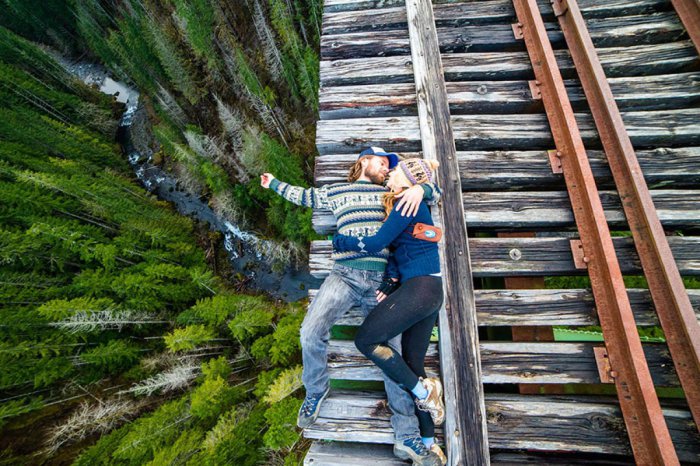 Романтическое свидание на высоте около 100 метров над землей.