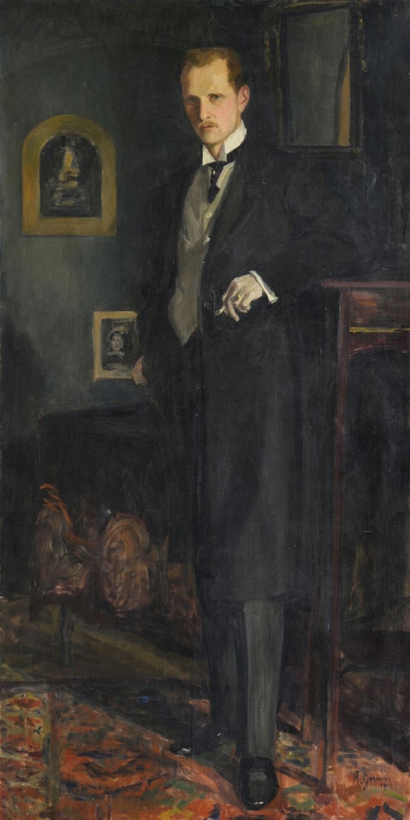 Portrait d’homme en pied à la cigarette, 1914.