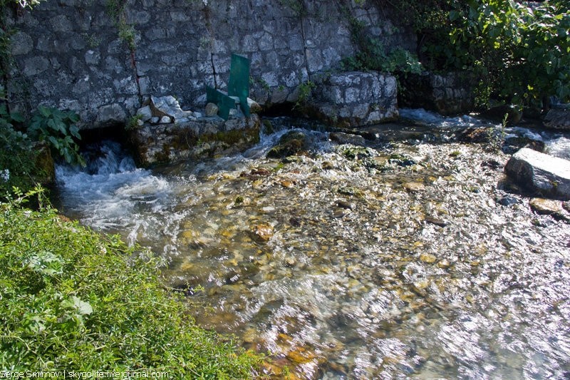Один день в Абхазии. Самая короткая в мире река 