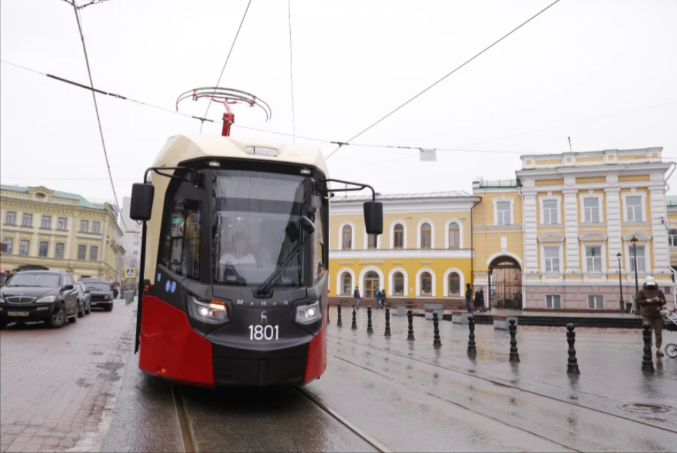 В Нижнем Новгороде загорелся новенький трамвай 