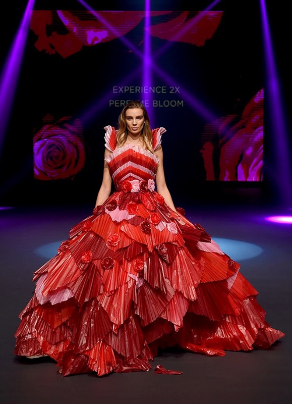 DUBAI, UNITED ARAB EMIRATES - MARCH 24:  A model walks the runway during the Abed Mafouz Presented by Lux show at Fashion Forward March 2017 held at the Dubai Design District on March 24, 2017 in Dubai, United Arab Emirates.  (Photo by Stuart C. Wilson/Ge